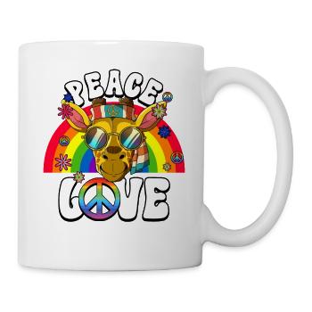 60s 70s Costume Peace Love Hippie - Mug - white - Right