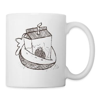 Art Academia Aesthetic Kawaii Strawberry Milk - Tasse - Weiß - Rechts