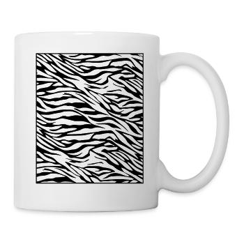 Zebra Stripes - Tiger Pattern - Holiday in Africa - Mug - white - Right