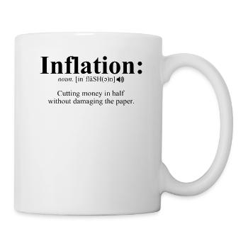 Inflation Définition Drôle de blague sarcastique Humour - Mug blanc - blanc - Droite