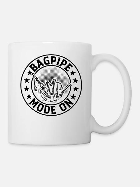 Bagpipe Mode On Bagpipe Instrument - Bagpipe Playe - Tasse - Weiß
