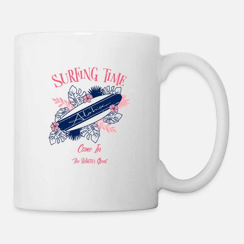 Surfzeit - Tasse - Weiß