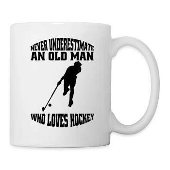 Hockey Geschenk Unihockey Hockeyspieler Feldhockey - Tasse - Weiß - Rechts
