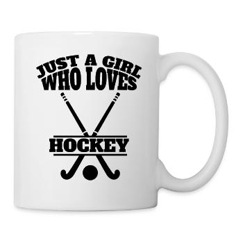 Joueur de hockey sur gazon de hockey sur sol - Mug blanc - blanc - Droite