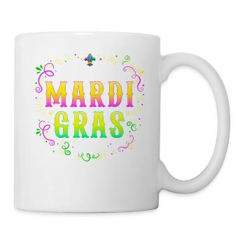 Mardi Gras Lustiges Party Kostüm Das ist mein Mardi - Tasse - Weiß - Rechts
