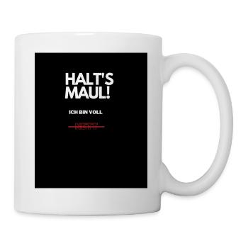 halt - Tasse - Weiß - Rechts