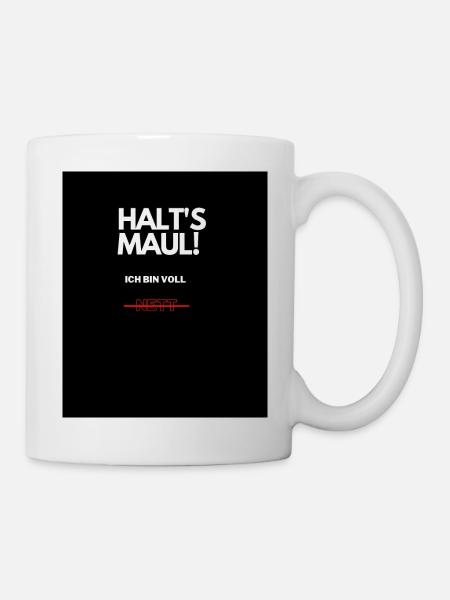 halt - Tasse - Weiß