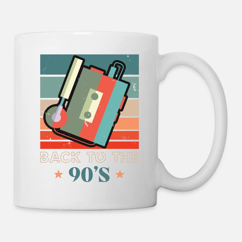 Walkman cassette tape 90s retro audio - Mug - white