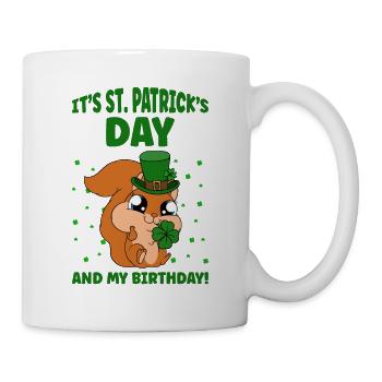 Squirrel Clover St. Patrick's Day - Mug - white - Right