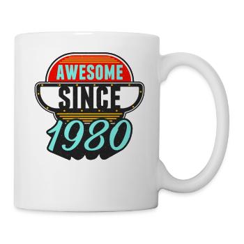 Awesome Since 1980 43rd Birthday - Mug - white - Right