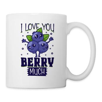 Je t’aime beaucoup berry - Myrtilles - Mug blanc - blanc - Droite
