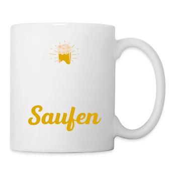 Laufen Und Saufen Bierwanderung Bier Trinken - Tasse - Weiß - Rechts