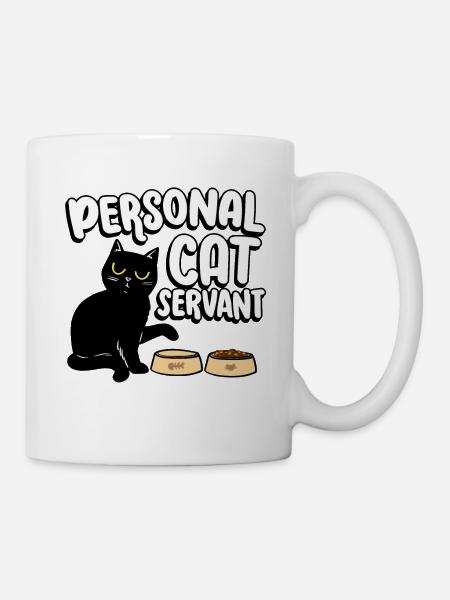 Persönlicher Katzendiener Katzenfutterfresser - Tasse - Weiß