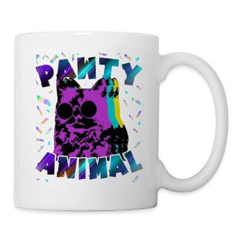 Pawty Animal Creepy Cat Toy Birthday - Mug - white - Right