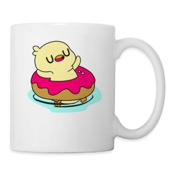Donut Schwimmer Ente Schwimmer Schwimmen Sport - Tasse - Weiß - Rechts