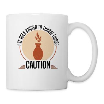 Poterie Argile Cours de poterie Poterie Getöpfert - Mug blanc - blanc - Droite