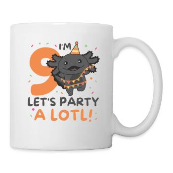9th birthday Axolotl nine years old sweet Axolotls - Mug - white - Right