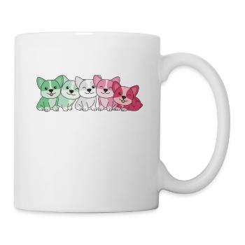 abrosexual flag corgi pride LGBTQ cute dogs - Mug - white - Right