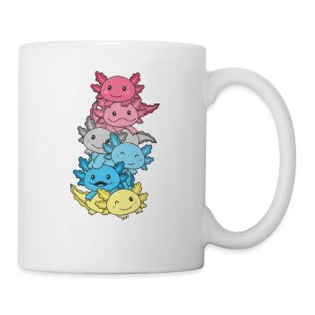 genderflux Flag Gay Pride LGBTQ Axolotl - Mug blanc - blanc - Droite