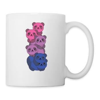 Bi Flag Pride LGBTQ Mignon Panda Bunch - Mug blanc - blanc - Droite