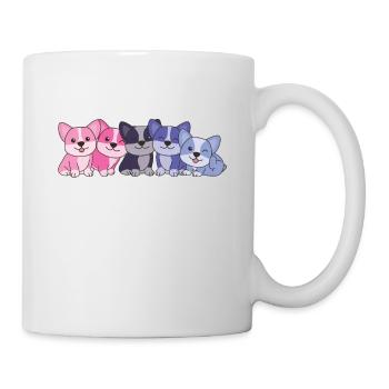 Omnisexual Flag Corgi Pride LGBTQ Cute Dogs - Mug - white - Right