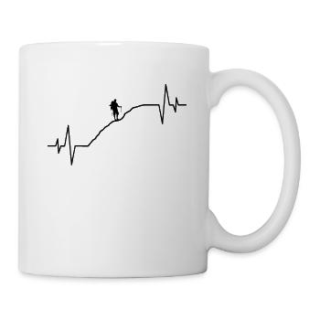 Wandern Wanderer Herzschlag - Tasse - Weiß - Rechts