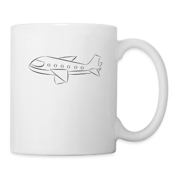 Aircraft drawn - Mug - white - Right