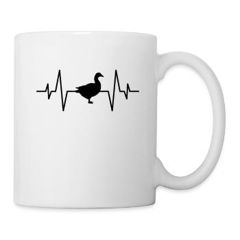 Duck heartbeat - Mug - white - Right