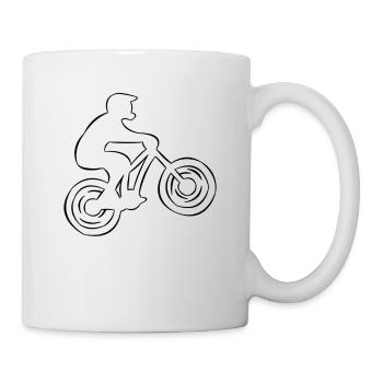 Mountainbike Motocross Fahrer - Tasse - Weiß - Rechts