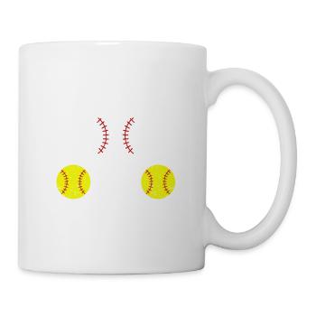 Père de joueurs de baseball Drôle de père - Mug blanc - blanc - Droite