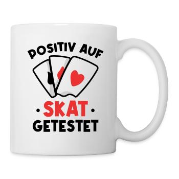 Positiv auf Skat getestet - Tasse - Weiß - Rechts