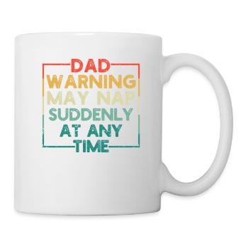 Dad Warning can suddenly - Mug - white - Right