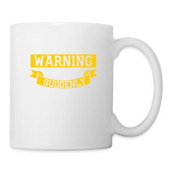 Dad Warning can suddenly - Mug - white - Right