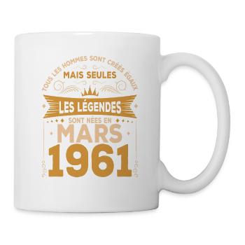 Les Légendes Sont Nées En Mars 1961 - Mug blanc - blanc - Droite