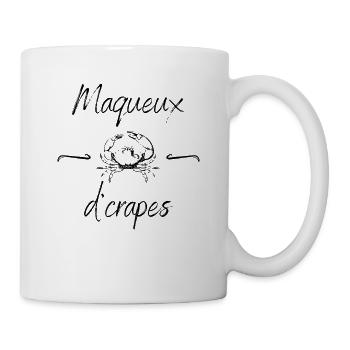Maqueux d'crapes tee shirt humoristique chti - Mug blanc - blanc - Droite