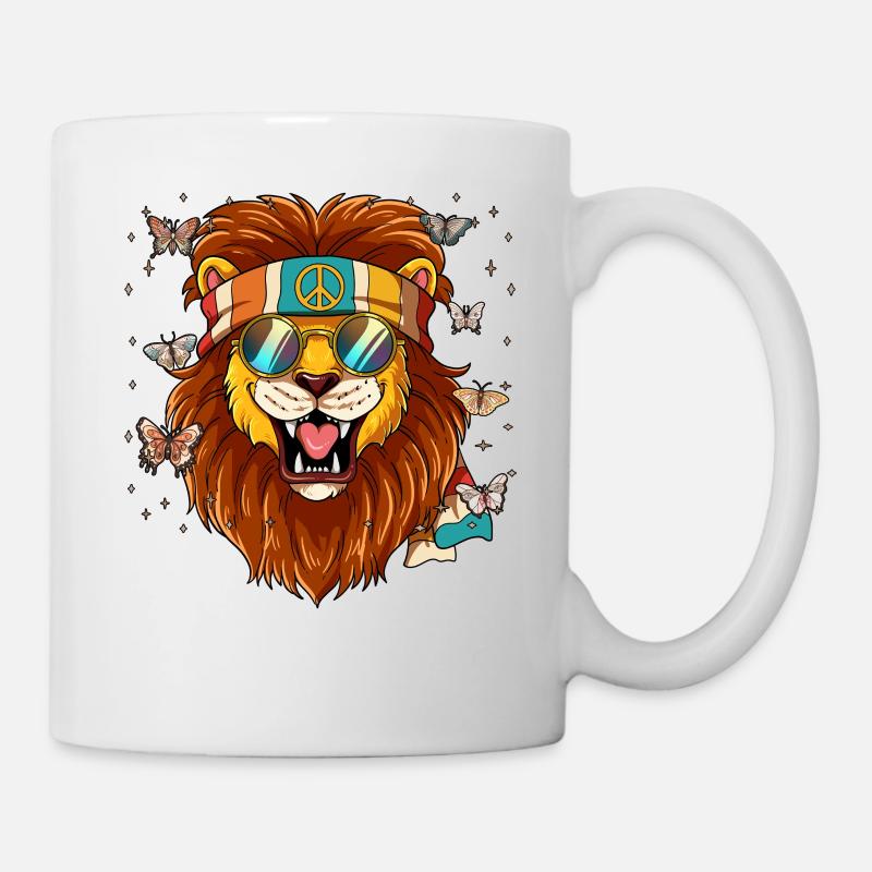 60s 70s Costume Groovy Hippie - Mug blanc - blanc