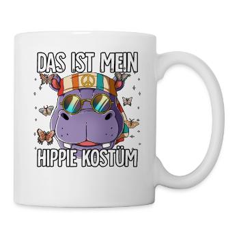 Das Ist Mein Hippie Kostüm 60er 70er Jahre Kostüm - Tasse - Weiß - Rechts