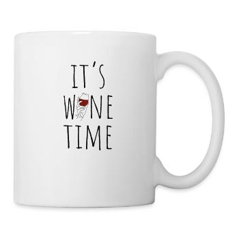 Its Wine Time Lustiger Wein Spruch - Tasse - Weiß - Rechts