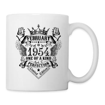Février 1954, 1954, Février, anniversaire Février - Mug blanc - blanc - Droite