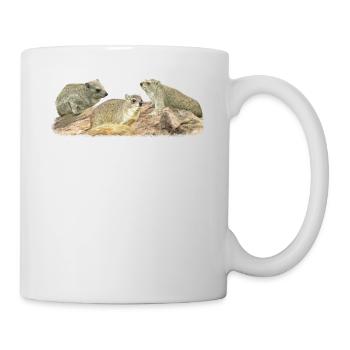 3 Klippschliefer - Wüstenschliefer - Klippdachs - Mug blanc - blanc - Droite