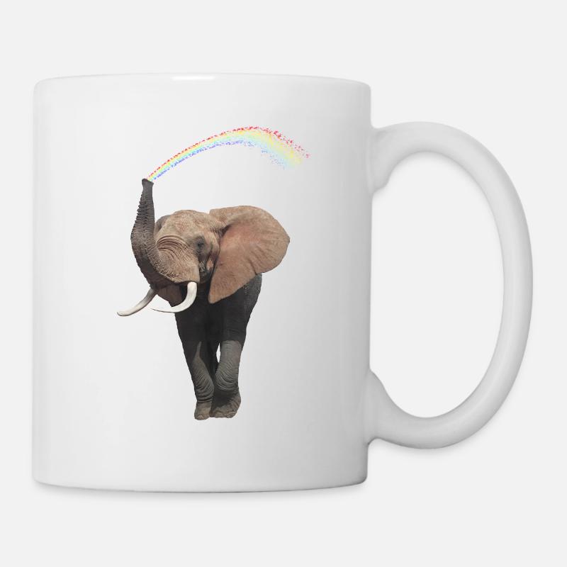 Elephant with rainbow - Eli - Africa - Mug - white
