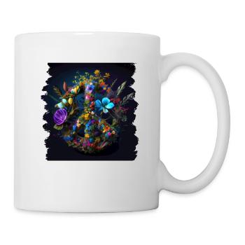 Hippie Festival Love Vintage Peace Sign - Mug blanc - blanc - Droite