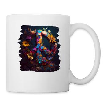 Hippie Festival Liebe Vintage Friedenszeichen - Tasse - Weiß - Rechts