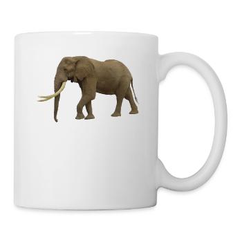 Eléphant - Eléphants - Faune sauvage en Afrique - Eli - Mug blanc - blanc - Droite
