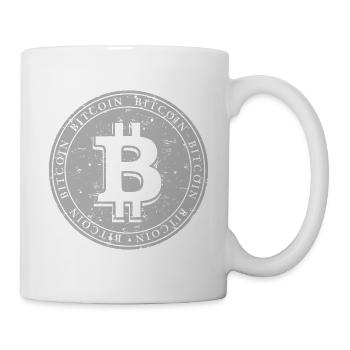 Crypto Classic: Bold Gray Bitcoin Coin - Mug blanc - blanc - Droite
