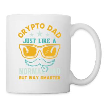 Crypto Dad Just Like A Normal Dad But Way Smarter - Mug blanc - blanc - Droite