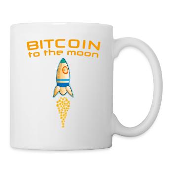 Bitcoin To The Moon - Mug blanc - blanc - Droite