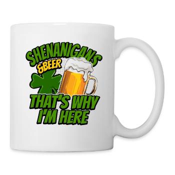 Manigances et bière - C’est pourquoi je suis ici - Dire - Mug blanc - blanc - Droite
