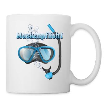Maskenpflicht Taucher Maske Tauchen Lustige Brille - Tasse - Weiß - Rechts