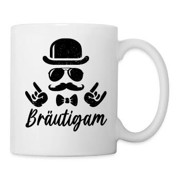 JGA T-Shirt Bräutigam Polterabend Männer Poltern - Tasse - Weiß - Rechts